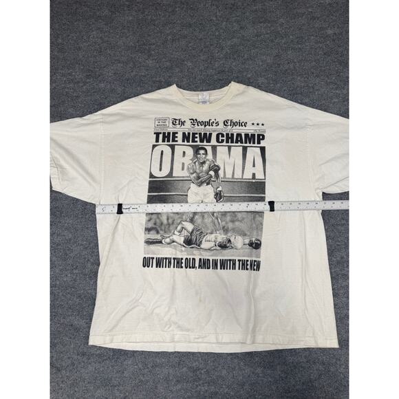 Vintage Obama Boxing T-Shirt 3XL The New Champ Political Graphic Tee AA Apparel - Picture 10 of 15